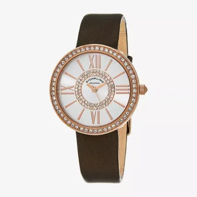 Stuhrling Womens Brown Leather Strap Watch 566 05