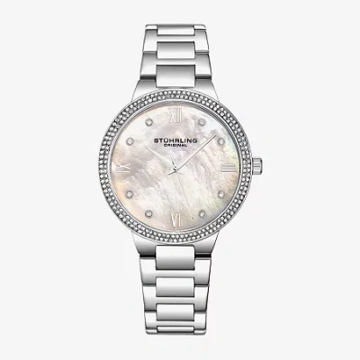 Stuhrling Womens Silver Tone Stainless Steel Bracelet Watch 3907 1 In Metallic