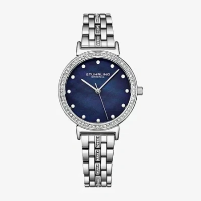 Stuhrling Womens Silver Tone Stainless Steel Bracelet Watch 3988 2 In Metallic