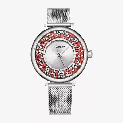 Stuhrling Womens Silver Tone Stainless Steel Strap Watch 793a.02 In Metallic