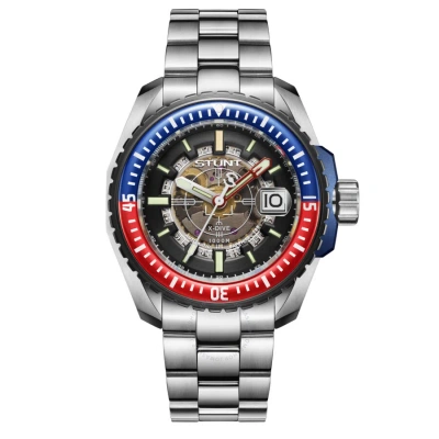Stunt The Halocline Automatic Pepsi Bezel Men's Watch St-02 Sts In Metallic