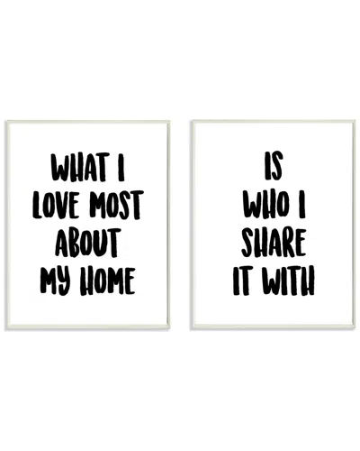 Stupell 2pc Sharing Home Together Typography Set