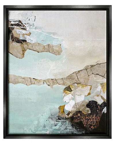 STUPELL ABSTRACT BEACH SHORELINE SCENERY FRAMED FLOATER CANVAS WALL ART BY DESIGN FABRIKKEN