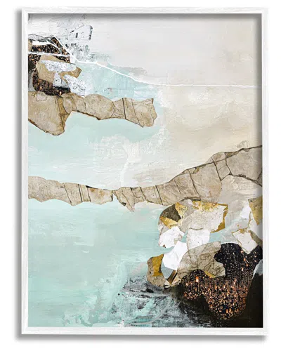 STUPELL ABSTRACT BEACH SHORELINE SCENERY FRAMED GICLEE WALL ART BY DESIGN FABRIKKEN