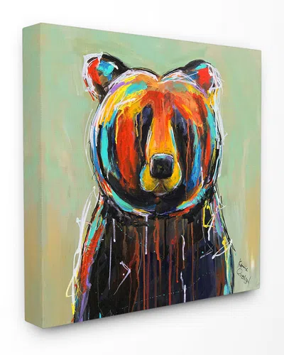 Stupell Abstract Colorful Painted Black Bear