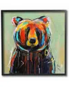 Stupell Abstract Colorful Painted Black Bear By Karrie Evenson Framed Art