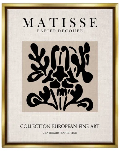 STUPELL ABSTRACT CONTEMPORARY BLACK FLORAL DESIGN MATISSE TYPOGRAPHY BY ROS RUSEVA WALL ART