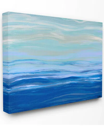 Stupell Acrylic Resin Morning Ocean Gentle Abstract By Barbara Bilotta Canvas Art In Blue