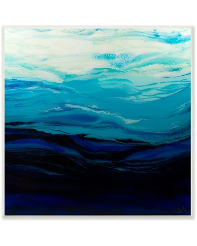 Stupell Acrylic Resin Sea Ocean Waves Cresting Abstract By Barbara Bilotta Canvas Art In Blue