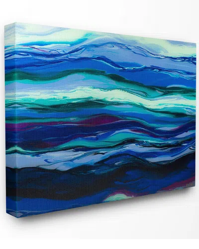 Stupell Acrylic Resin Shadow Twilight Movement Abstract By Barbara Bilotta Canvas Art In Blue