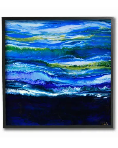 Stupell Acrylic Resin Waves Water Ocean Abstract By Barbara Bilotta Framed Art