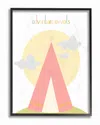 Stupell Adventure Awaits Tee Pee In Pink By Karen Zukowski (finny And Zook) Framed Art