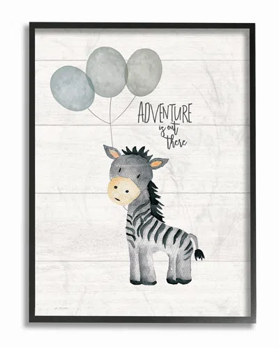 Stupell Adventure Is Out There Zebra By Jo Moulton Framed Art