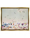 Stupell Aerial Beach View People Swimming Framed Floater Canvas Wall Art By Krista Broadway
