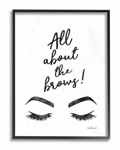 Stupell All About The Brows Ink Illustration By Amanda Greenwood Framed Art