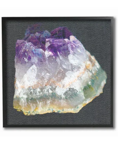 Stupell Amethyst On Subtle Grey Linen Canvas Photograph By Daphne Polselli Framed Art