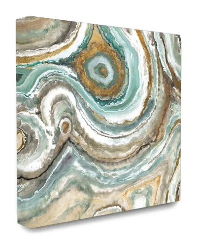 Stupell Aqua Geode Stone Canvas Art