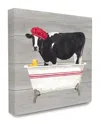 Stupell Bath Time For Cows At Tub Red Black And Grey Painting