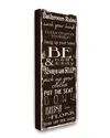 Stupell Bathroom Rules Chocolate/ White