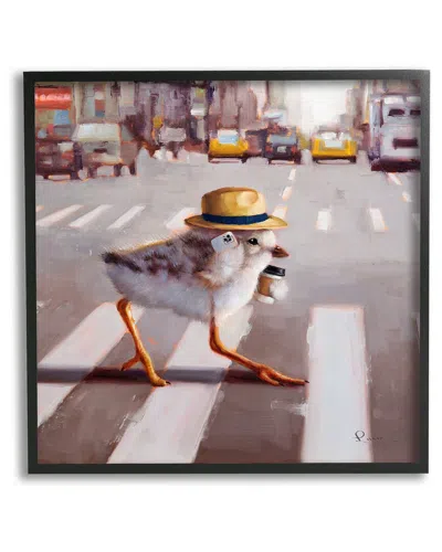 Stupell Bird Crosswalk Urban City Street Framed Giclee Wall Art By Lucia Heffernan