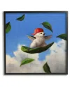 Stupell Bird Leaf Surfing Windy Sky Framed Giclee Wall Art By Lucia Heffernan