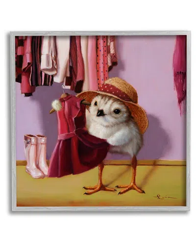 Stupell Bird Pink Dressing Room Clothes Framed Giclee Wall Art By Lucia Heffernan