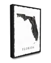 Stupell Black And Grey Marbled Paper Florida State Silhouette