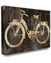 Stupell Black Tan And Blue Distressed Bicycle Silhouette