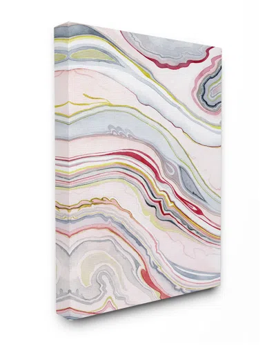 Stupell Blue Pink Red Green Watercolor Marbling Abstract