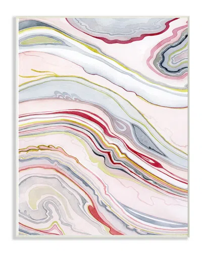 Stupell Blue Pink Red Green Watercolor Marbling Abstract By Grace Popp