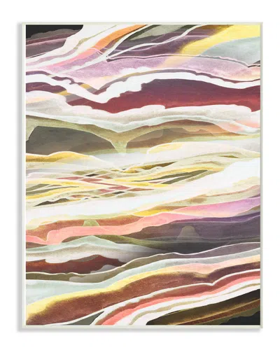 Stupell Blue Pink Red Green Waves And Streams Abstract By Grace Popp