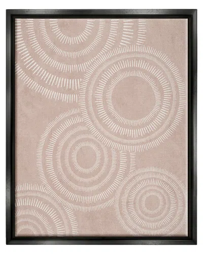 STUPELL BOHO CIRCLES BEIGE PATTERN FRAMED FLOATER CANVAS WALL ART BY JJ DESIGN HOUSE LLC