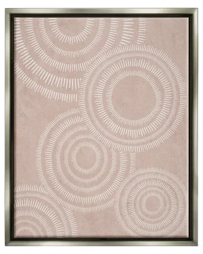 Stupell Boho Circles Beige Pattern Framed Floater Canvas Wall Art By Jj Design House Llc