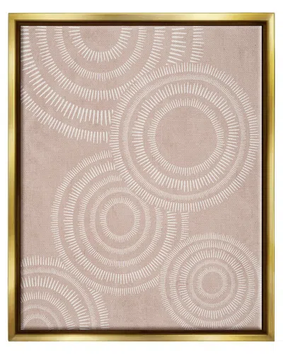 STUPELL BOHO CIRCLES BEIGE PATTERN FRAMED FLOATER CANVAS WALL ART BY JJ DESIGN HOUSE LLC
