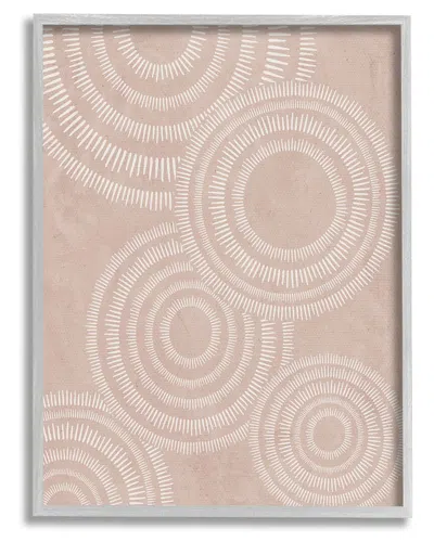 STUPELL BOHO CIRCLES BEIGE PATTERN FRAMED GICLEE WALL ART BY JJ DESIGN HOUSE LLC