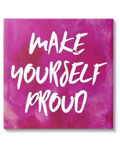 Stupell Bold Make Yourself Proud Phrase Canvas Wall Art By Natalie Sizemore