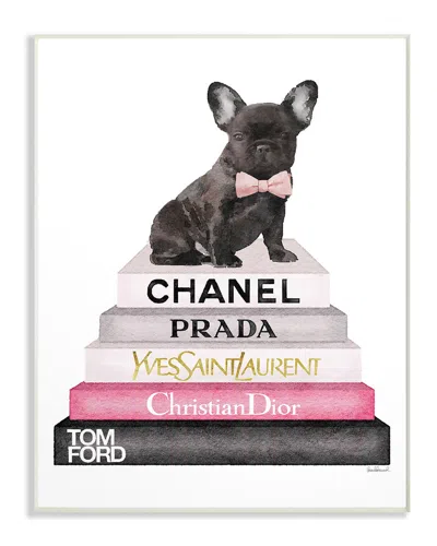 Stupell Book Stack Fashion French Bulldog By Amanda Greenwood