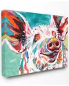 Stupell Brightly Painted Pig By Carolee Vitaletti Canvas Art In Multi