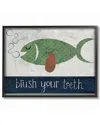Stupell Brush Your Teeth Fish By Katie Doucette Framed Art