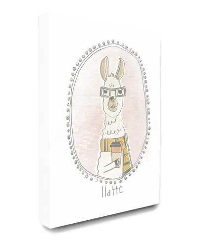 Stupell Caffeinated Cutie Llatte Llama Funny Cartoon Coffee