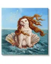 Stupell Cat In Ocean Seashell Canvas Wall Art By Lucia Heffernan