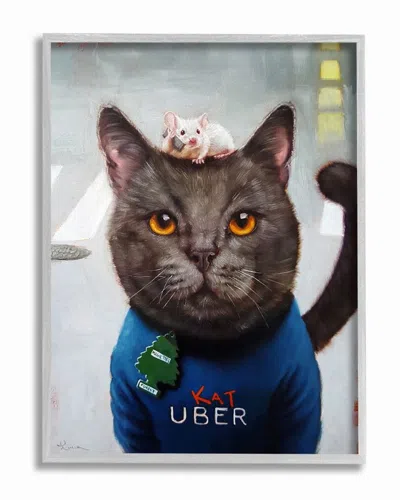 Stupell Cat Taxi Modern Day Animal Humor Ride Share Wall Art