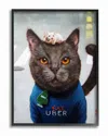 Stupell Cat Taxi Modern Day Animal Humor Ride Share Wall Art