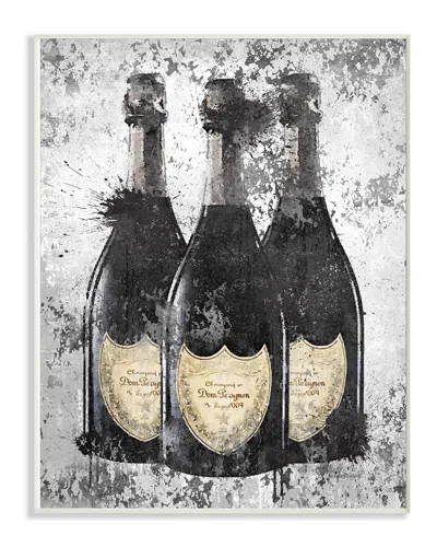 Stupell Champagne Bottles Grey Gold Ink Illustration By Amanda Greenwood