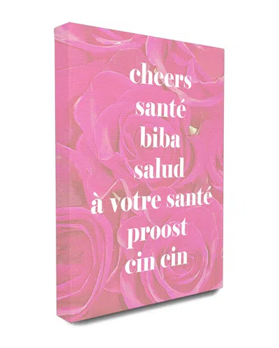 STUPELL STUPELL CHEERS IN DIFFERENT LANGUAGES CANVAS WALL ART BY LULUSIMONSTUDIO