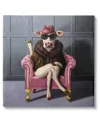 Stupell Chic Pink Glam Fashionable Cow Canvas Wall Art By Lucia Heffernan
