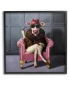 Stupell Chic Pink Glam Fashionable Cow Framed Giclee Wall Art By Lucia Heffernan