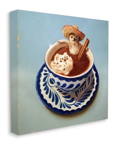 Stupell Chihuahua Hot Chocolate Pet Animal Humor Cafe Wall Art