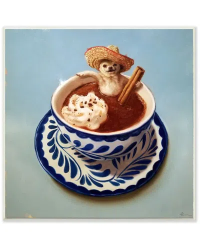 Stupell Chihuahua Hot Chocolate Pet Animal Humor Cafe Wall Art