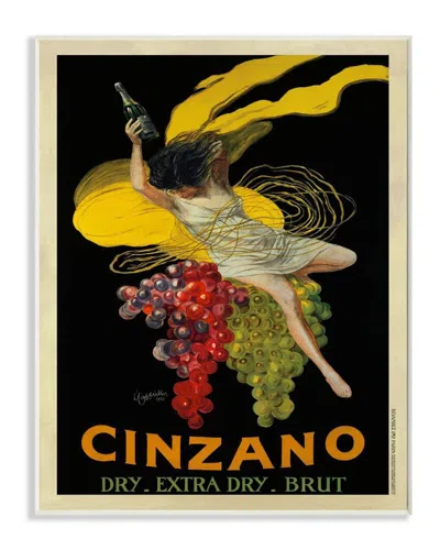 Stupell Cinzano Vintage Poster Wine Design Wall Art In Black